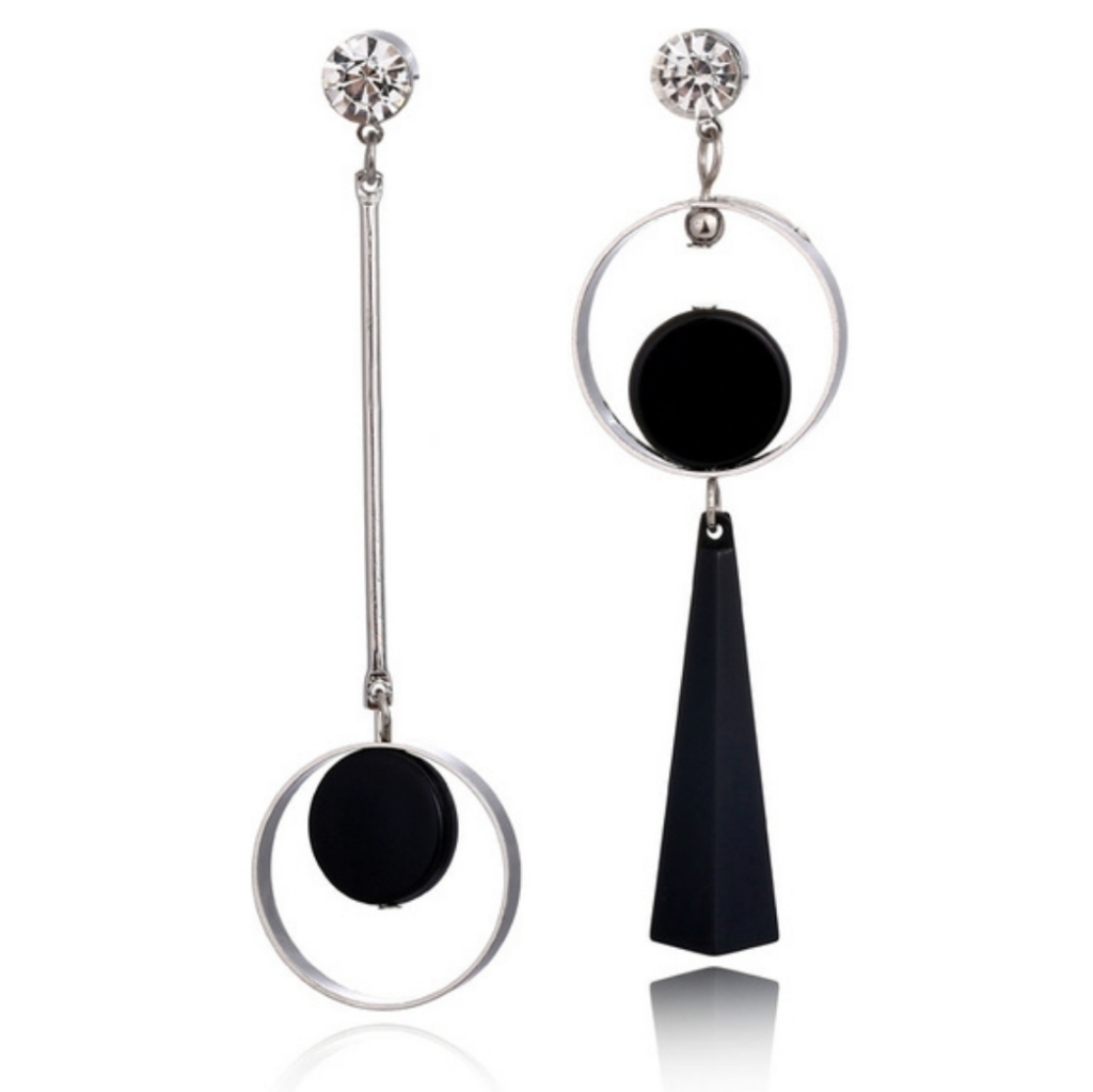 New. Unique Geometric Statement Drop Earrings